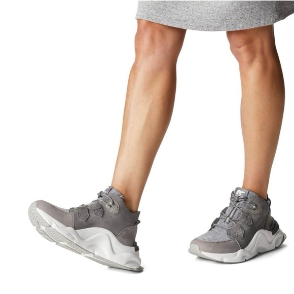 Sorel Size 6 Kinetic Breakthru Caribou Waterproof Sneaker Suede Gray New NWT - Picture 13 of 13